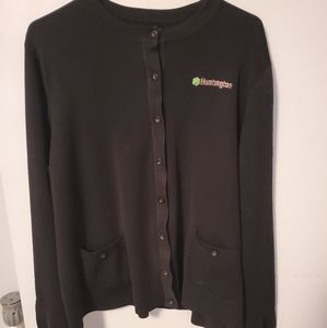 Huntington Bank cardigan with pockets- long sleeve